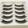 cheap 5 pairs eyelashes natural private label mink eyelashes custom package in good quality